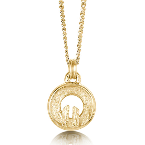 Orkney Spirit Small Pendant in 9ct Yellow Gold by Sheila Fleet Jewellery