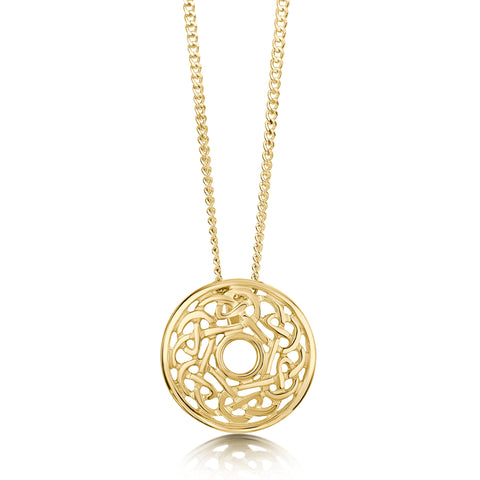 Celtic Small Pendant in 9ct Yellow Gold by Sheila Fleet Jewellery
