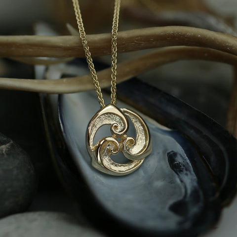 Breckon Pendant Necklace in 9ct Yellow Gold by Sheila Fleet Jewellery