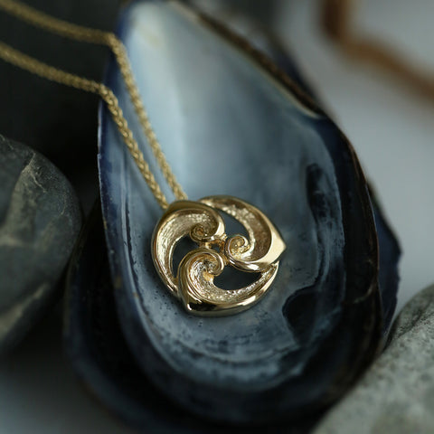 Breckon Pendant Necklace in 9ct Yellow Gold by Sheila Fleet Jewellery
