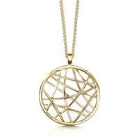 Creel Single-Sided Pendant Necklace in 9ct Yellow Gold by Sheila Fleet Jewellery