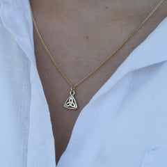Book of Kells Trinity Knot Small Pendant in 9ct Yellow Gold by Sheila Fleet Jewellery