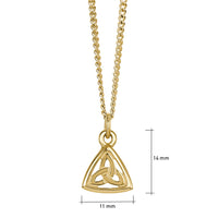 Book of Kells Trinity Knot Small Pendant in 9ct Yellow Gold by Sheila Fleet Jewellery