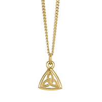 Book of Kells Trinity Knot Small Pendant in 9ct Yellow Gold