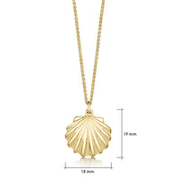 Scallop Small Pendant in 9ct Yellow Gold by Sheila Fleet Jewellery