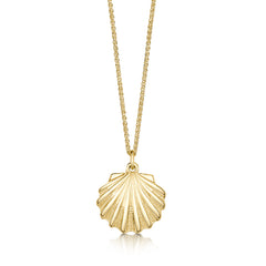 Scallop Small Pendant in 9ct Yellow Gold by Sheila Fleet Jewellery