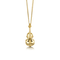 Fiddle Pendant in 9ct Yellow Gold by Sheila Fleet Jewellery
