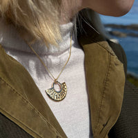 Runic Pendant Necklace in 9ct Yellow Gold by Sheila Fleet Jewellery