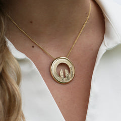 Orkney Spirit Dress Pendant in 9ct Yellow Gold by Sheila Fleet Jewellery