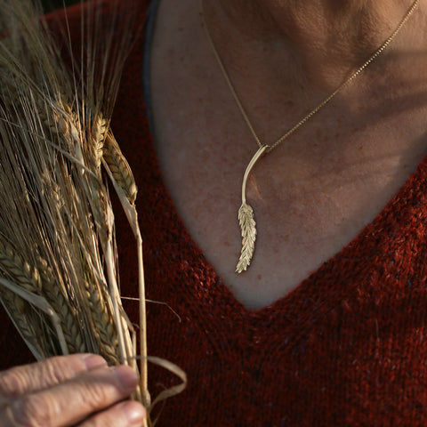 Harvest Large Pendant in 9ct Yellow Gold by Sheila Fleet Jewellery