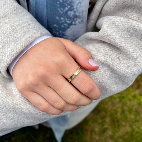 Halo Ring in 9ct Yellow Gold by Sheila Fleet Jewellery