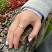 Halo Ring in 9ct Yellow Gold by Sheila Fleet Jewellery