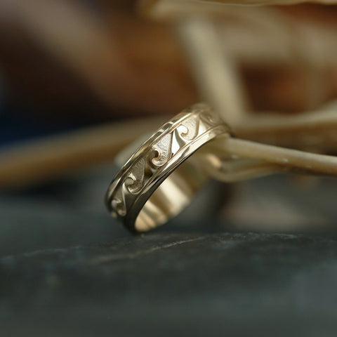 Breckon Ring in 9ct Yellow Gold by Sheila Fleet Jewellery