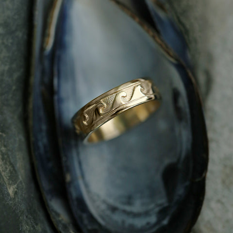 Breckon Ring in 9ct Yellow Gold by Sheila Fleet Jewellery