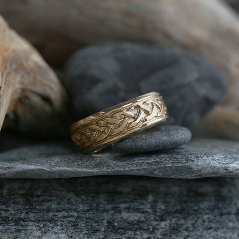 Book of Kells Ring in 9ct Yellow Gold by Sheila Fleet Jewellery