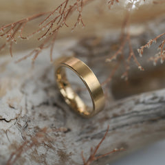 Contemporary 5mm Wedding Ring in 9ct Yellow Gold by Sheila Fleet Jewellery