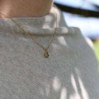 Arctic Stream Ruby Petite Droplet Pendant in 9ct Yellow Gold by Sheila Fleet Jewellery