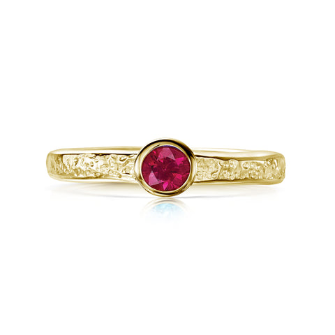 Matrix Ruby Ring in 9ct Yellow Gold by Sheila Fleet Jewellery