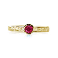 Matrix Ruby Ring in 9ct Yellow Gold by Sheila Fleet Jewellery