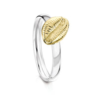 Groatie Buckie Large Shell Ring in Silver & 9ct Yellow Gold by Sheila Fleet Jewellery