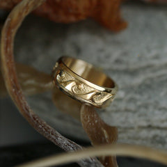 Breckon Dress Ring in 9ct Yellow Gold by Sheila Fleet Jewellery