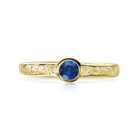Matrix Sapphire Ring in 9ct Yellow Gold by Sheila Fleet Jewellery