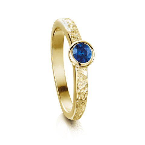 Matrix Sapphire Ring in 9ct Yellow Gold by Sheila Fleet Jewellery
