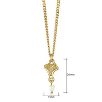 Sea Moss Petite Heart Pendant with Baroque Pearl in 9ct Yellow Gold by Sheila Fleet Jewellery