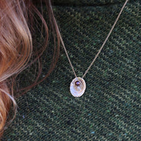 Limpet Medium Pendant with Black & Peach Pearls in 9ct Yellow Gold by Sheila Fleet Jewellery