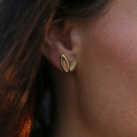 Seasons Large Stud Earrings in 9ct Yellow & Rose Gold by Sheila Fleet Jewellery