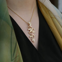 Seasons Dress Pendant Necklace in 9ct Yellow & Rose Gold by Sheila Fleet Jewellery