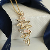 Seasons Dress Pendant Necklace in 9ct Yellow & Rose Gold by Sheila Fleet Jewellery