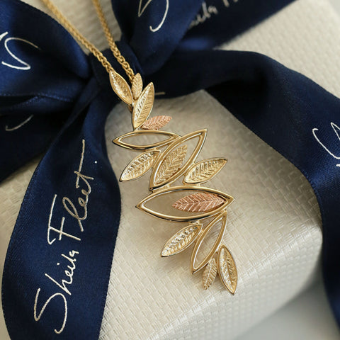 Seasons Dress Pendant Necklace in 9ct Yellow & Rose Gold by Sheila Fleet Jewellery