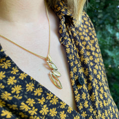 Seasons Pendant Necklace in 9ct Yellow, White & Rose Gold by Sheila Fleet Jewellery