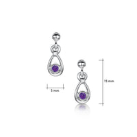 Amethyst Droplet Earrings in Sterling Silver by Sheila Fleet Jewellery