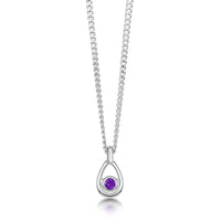 Arctic Stream Amethyst Petite Droplet Pendant by Sheila Fleet Jewellery