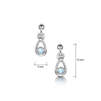 Aquamarine Droplet Earrings in Sterling Silver by Sheila Fleet Jewellery