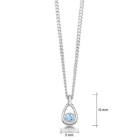 Aquamarine Birthstone Petite Droplet Pendant by Sheila Fleet Jewellery