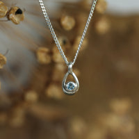 Aquamarine Birthstone Petite Droplet Pendant by Sheila Fleet Jewellery