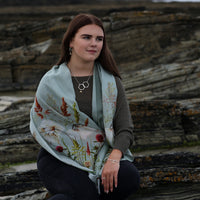 Honeycomb Large Silver Hoop with 9ct Yellow Gold Bee by Sheila Fleet Jewellery