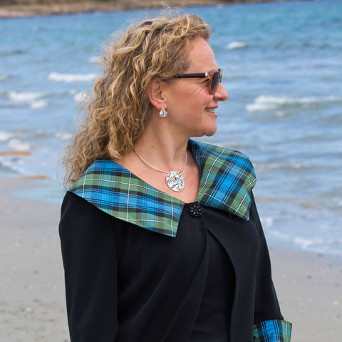 Arctic Stream Drop Earrings in Arctic Blue Enamel