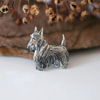 Scottie Dog Brooch in Sterling Silver by Sheila Fleet Jewellery