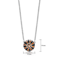 Kirkwall Ba' Brown CZ Dress Necklace in Light Tan Enamel by Sheila Fleet Jewellery