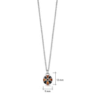 Kirkwall Ba' Brown CZ Small Pendant in Light Tan Enamel by Sheila Fleet Jewellery