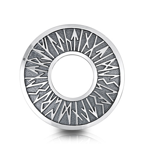 Runic Dress Brooch in Silver by Sheila Fleet Jewellery