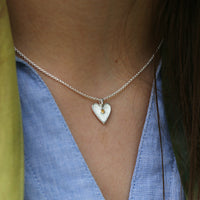 Secret Hearts Citrine Birthstone Pendant in Crystal Enamel by Sheila Fleet Jewellery