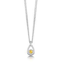 Arctic Stream Citrine Petite Droplet Pendant by Sheila Fleet Jewellery