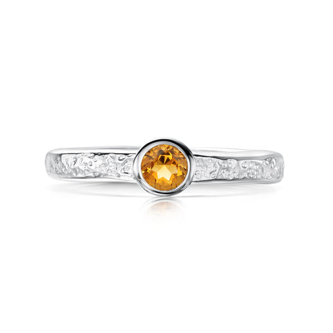 Matrix Citrine Ring in Sterling Silver by Sheila Fleet Jewellery