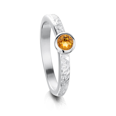 Matrix Citrine Ring in Sterling Silver by Sheila Fleet Jewellery