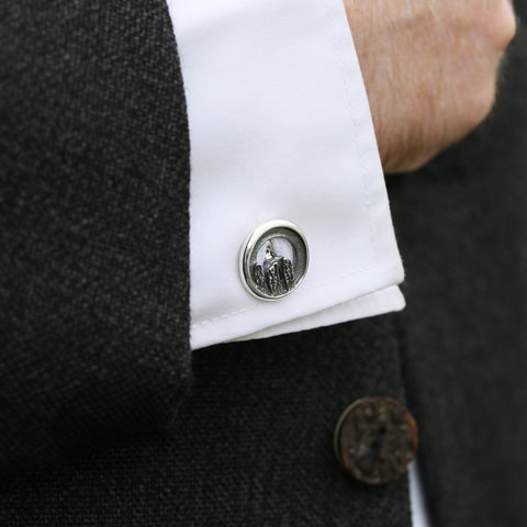 Orkney Spirit Cufflinks in Oxidised Sterling Silver by Sheila Fleet Jewellery